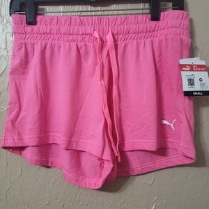 Puma size Small sleep shorts blk and pink